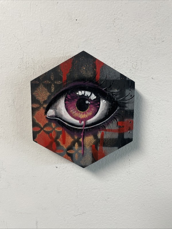 Red Eye Drip Original Painting Graffiti Art Street Art Tattoo Art