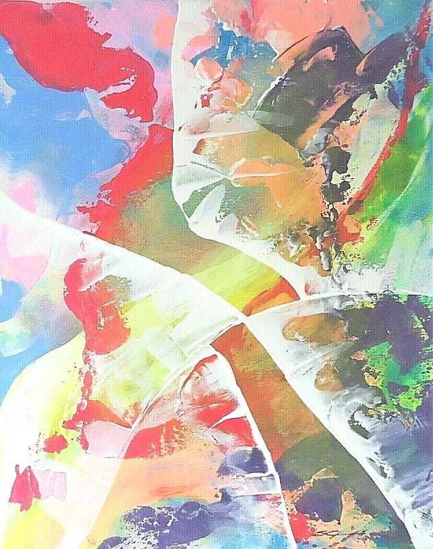ORIGINAL Hand-painted canvas Steven Graff «Land Escape» 20×16 stretched cotton