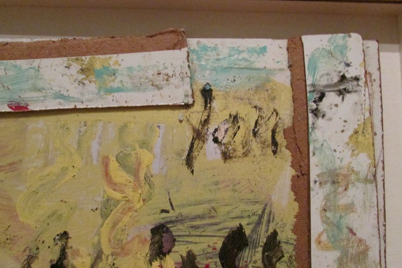 Purvis Young signed original panting on masonite, wood and cardboard - Rejoicing gallery