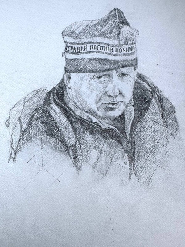 Painting by Ukrainian artist Kostiuk-Shostka «Portrait of Boris Johnson»