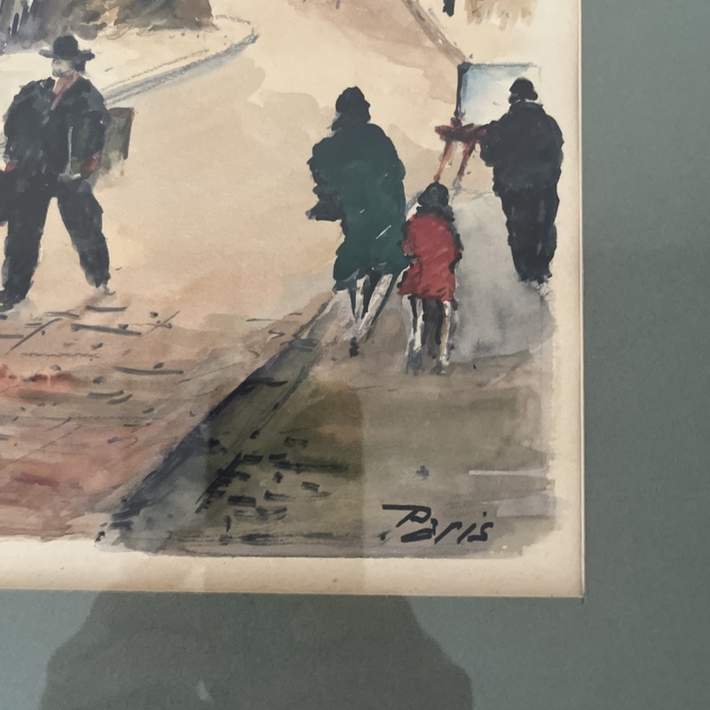 Fernand Guignier (1902-1972) 2 Pieces - Montmartre and Paris, Watercolors, 1965 gallery
