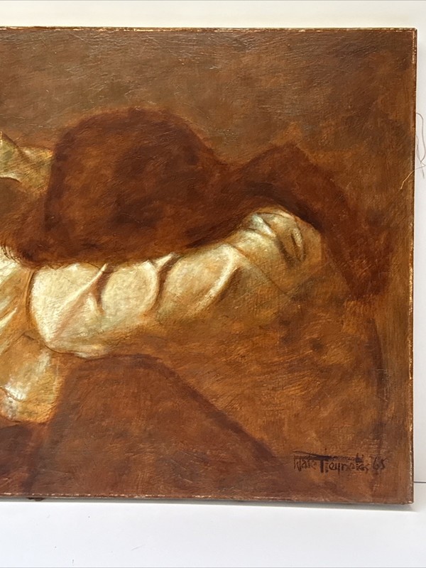 Wade Reynolds Painting Woman Female Model Masterful Masterpiece Listed 1960’s gallery