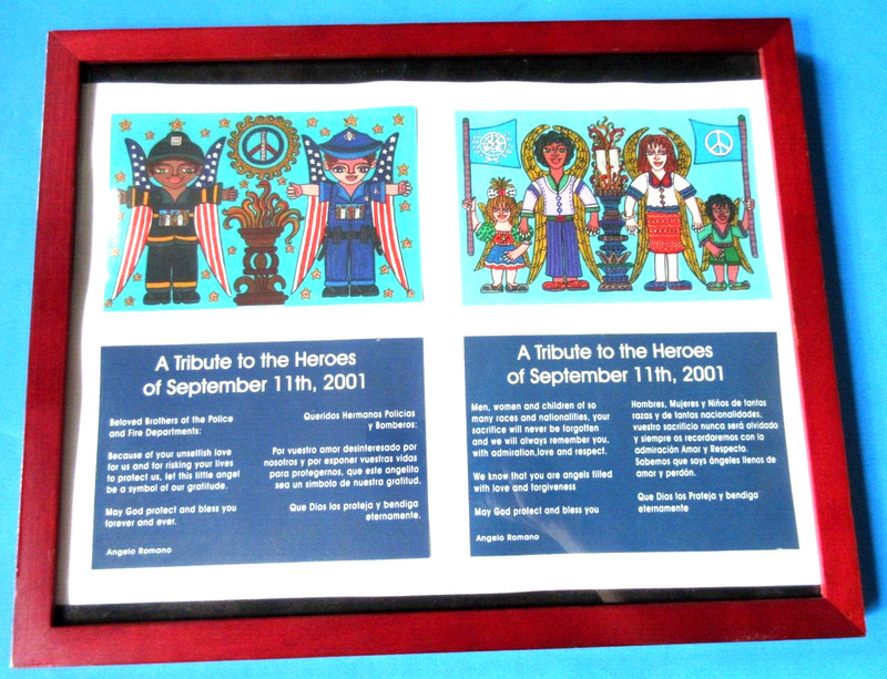 Angelo Romano Vintage Print Cards A Tribute to the Heroes Sept 11th