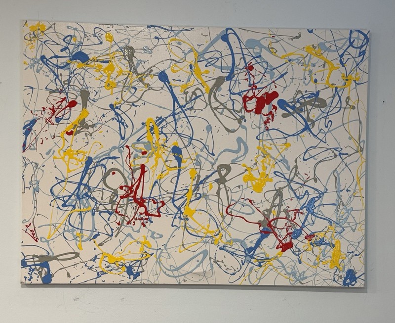 “Cloudy Sky» 2024 30″ x 40″ Original Painting Acrylic on Canvas by Elena Vaisman