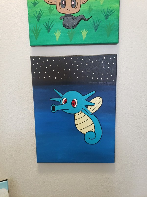 Pokemon Landscape Painting Horsea gallery