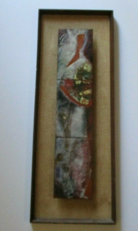 BELLE OSIPOW PAINTING ENAMEL ON COPPER ABSTRACT EXPRESSIONISM THE BRIDE 1950’S