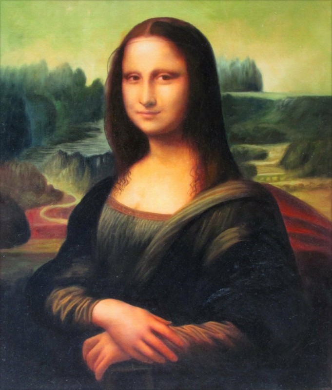 Leonardo da Vinci’s Mona Lisa Repro, Quality Hand Painted Oil Painting 20x24in
