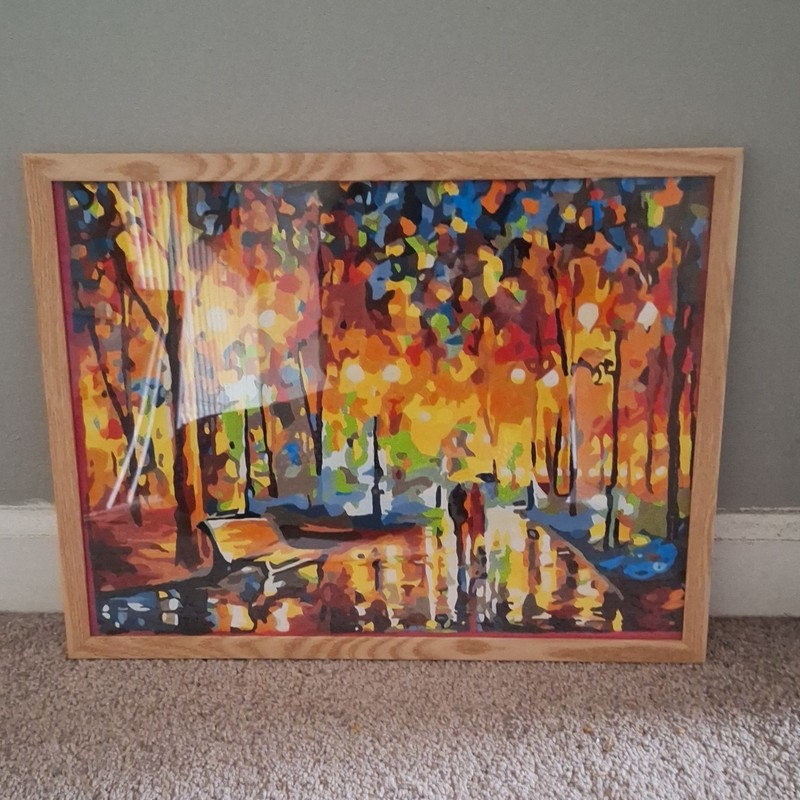 Impressionist Forest Landscape Painting on Canvas – Framed