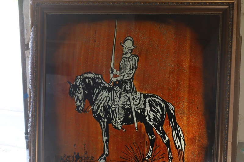 Original Rare JACK WHITE Silver Leaf «Echruseos» Painting Huge 54″x54″ Signed