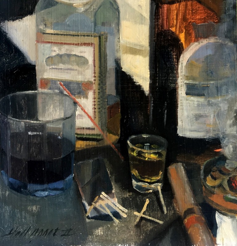 Cigars, Whiskey, and Vodka - Gift for Dad 20x16 in. Oil on panel HALL GROAT II gallery