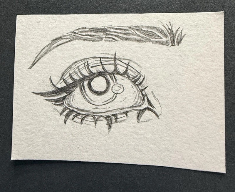 ACEO Original Art Card Signed by Veronica Lee/beks_and_lo “DARE”