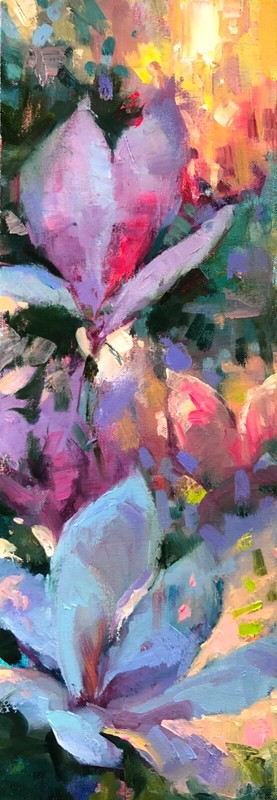 Magnolia Painting Blooming Flowers Original Oil On Canvas Impressionist Art gallery