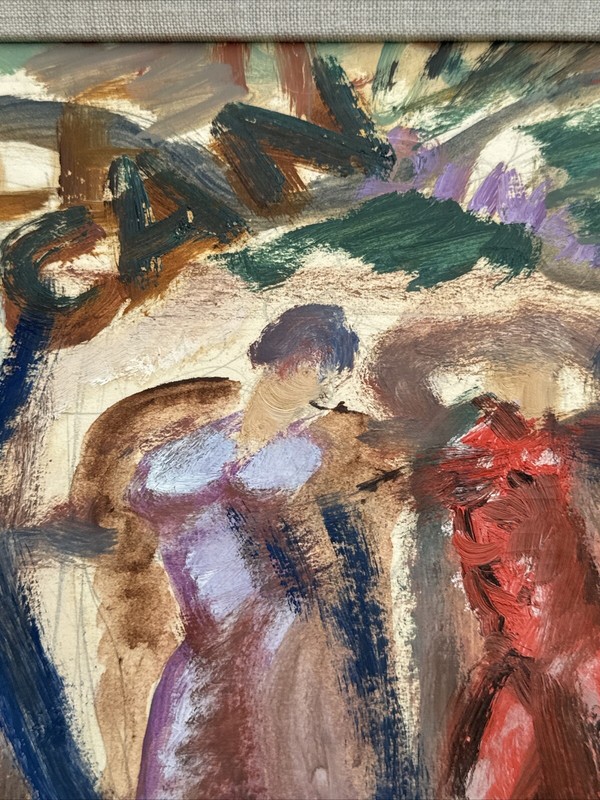 Jo Cain PAINTING WPA ARTIST FAMOUS AMERICAN REGIONALISM MODERNISM URBAN STREET gallery