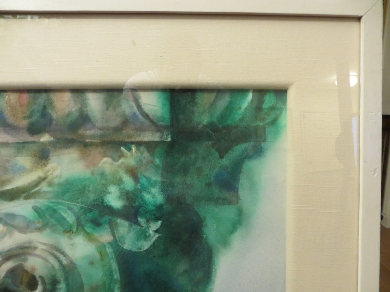 CHARLES SCHIMDT Huge Beauty! 'Temple of Jupiter' gouache on paper 48"x38" gallery