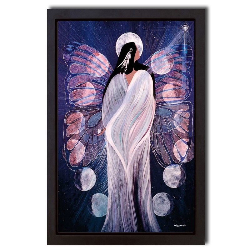 Black Framed 13th Moon by Albert Gallery Wrapped Canvas Giclee Art (20 x 14 in)