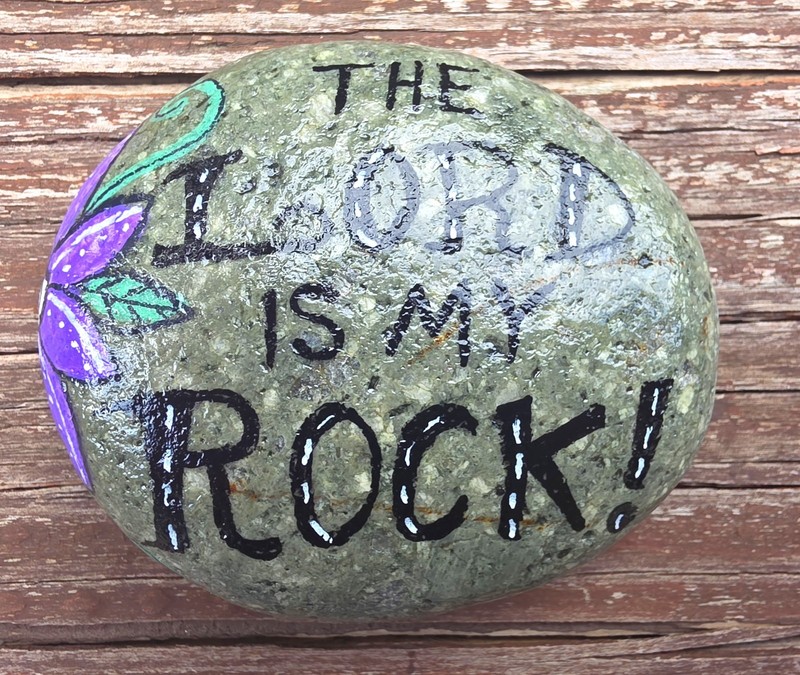 Hand Painted Kindness Rock painting Art Gift flowers faith