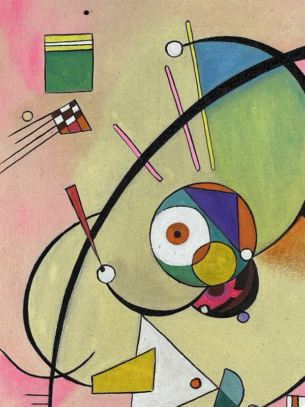 Wassily Kandinsky Oil On Canvas (Handmade) signed and stamped Framed gallery