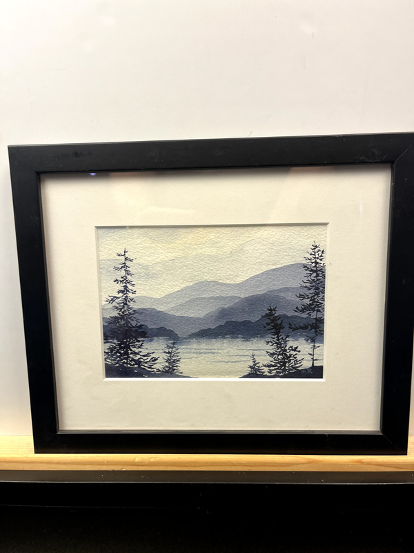 Beautiful Water Color Piece, Signed By Megan Richard, Framed & Matted 9×11