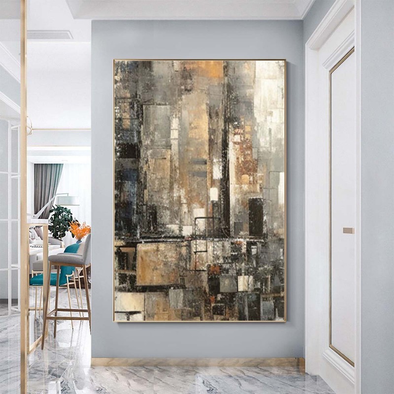 Hand-painted Oil Painting Abstract Decorative Painting For Living Room brown gallery
