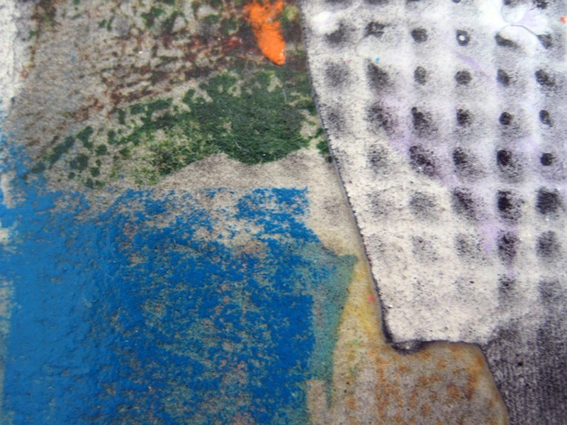 Laszlo Dus "Untitled composting" Mixed Media Acrylic painting on Canvas - 1991 gallery