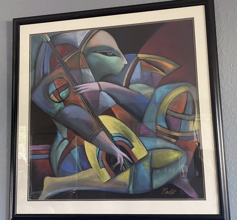 ORIGINAL SAMMY PASTO MUSICIAN 38” X 38”. Signed / Numbered