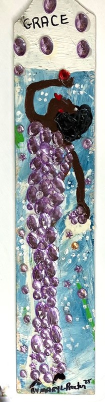 Was 150–NOW $120 – «GRACE» — FOUND WOOD – 4″ x 24″ – MARY PROCTOR (#10)