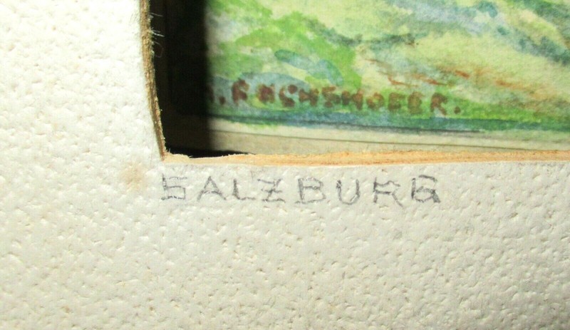H. FUCHSHOFER "SALZBURG" ORIGINAL WATERCOLOR LANDSCAPE PAINTING gallery