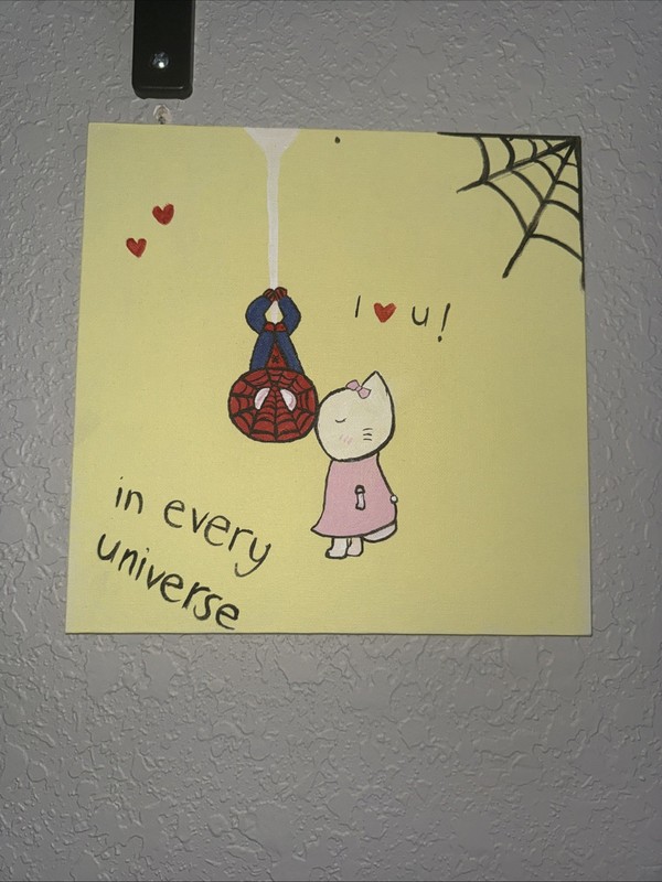 Custom Spider-Man x Hello Kitty Painting 1/1