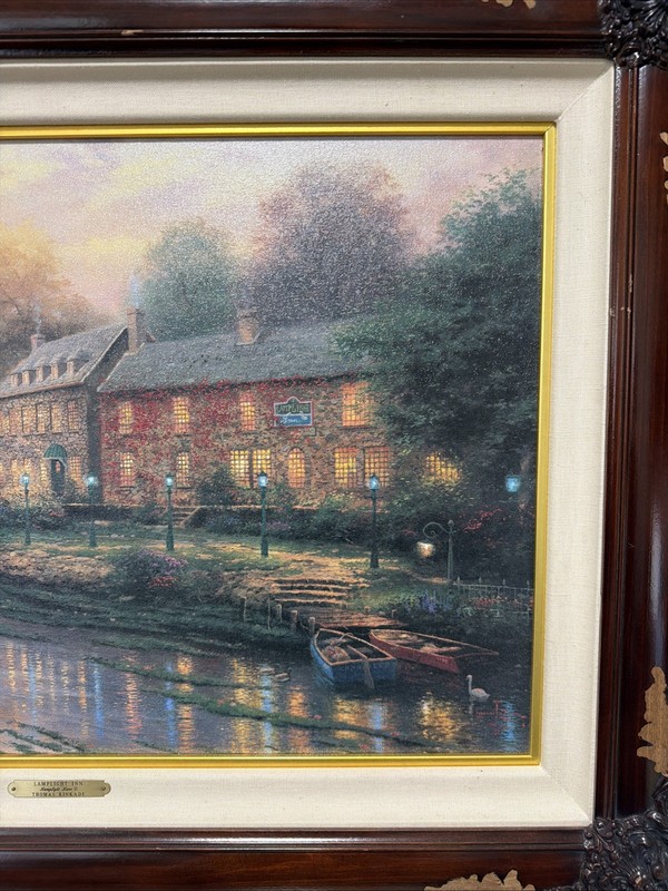 “Lamplight Inn“ by Thomas Kinkade 4/275 A/P Lamplight Lane III 35x26” gallery