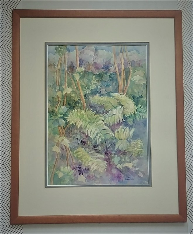 Botanical Signed Watercolor Painting 10" X 14" Vintage Contemporary Romantic gallery