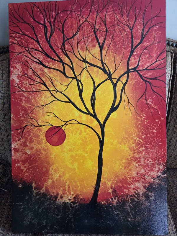 Abstract original painting by Nandita Albright called Ripples Fade.