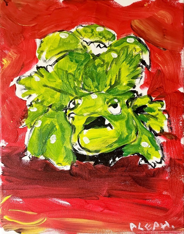 Aleph Hand Painted Impressionist 11x14 Pokemon Acrylic Pop Art Artwork Canvas gallery