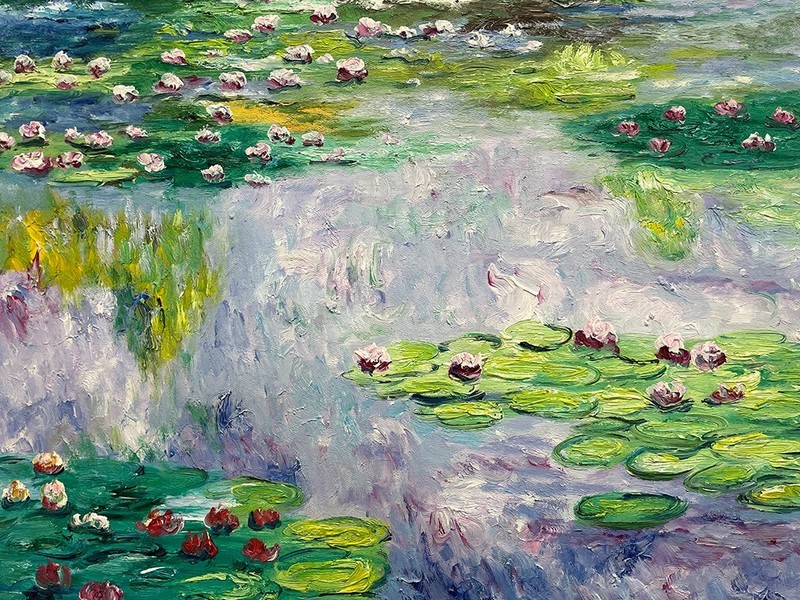IMPRESSIONIST ART Claude Monet Painting - water lilies gallery