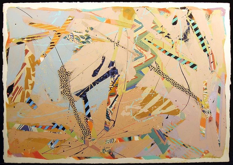 Sally Anderson «Assemblage ’87 #26» Original Acrylic Painting Artwork Paper OBO