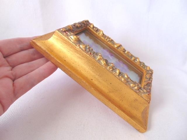 Vintage TABLEAU ART, 3 Dimensional Art Framed Shadow Box, Painted VIOLETS gallery