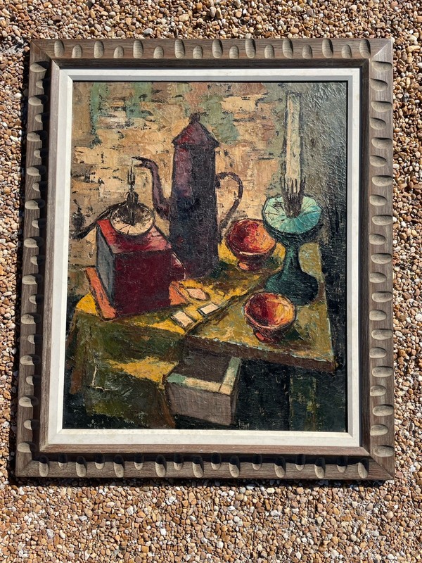 French Style Oil On Canvas Framed Signed Symbolic gallery
