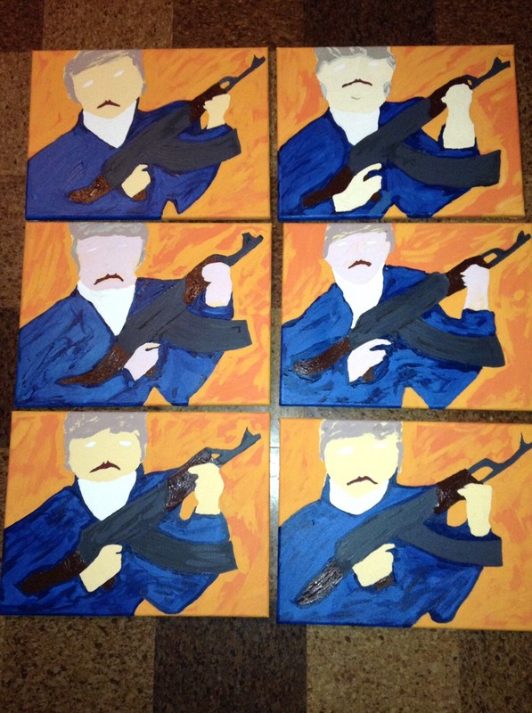 “Kalashnikov Trump” ; Acrylic Painting / Artwork Series ; 1/of/6 Available
