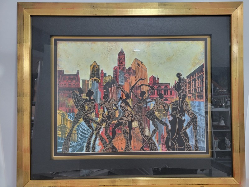 Corey Barksdale Colorful 36" Lithograph Printing #Atlanta Reflections gallery