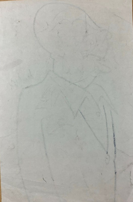 Juan David. Caricature. Untitled, 1967. Ink on cardboard. Original signed. gallery