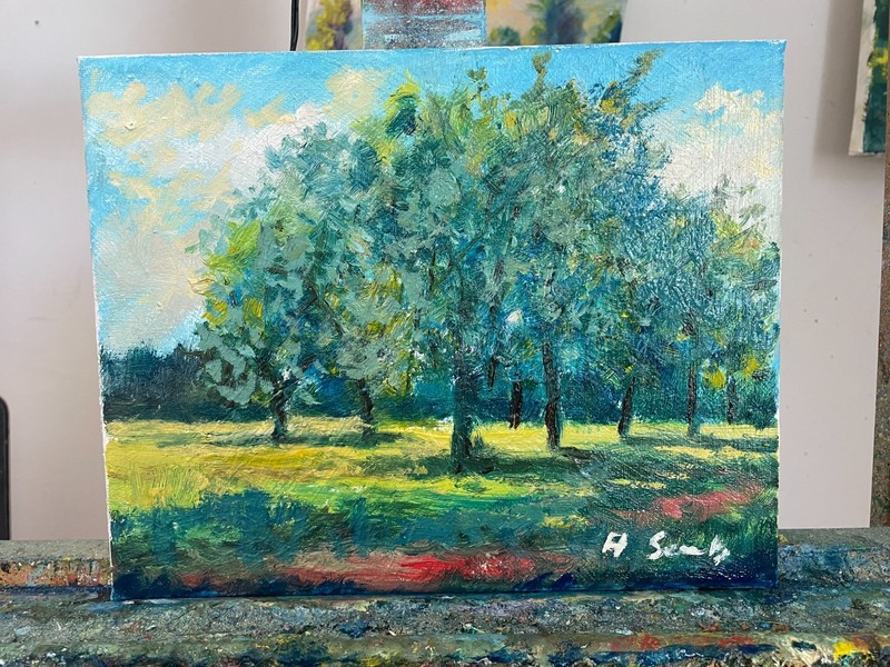Original Impressionist Landscape Oil Painting Canvas by Andrew Semberecki gallery