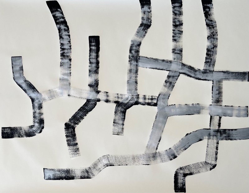 MODERN ABSTRACT PAINTING 36X48 inches