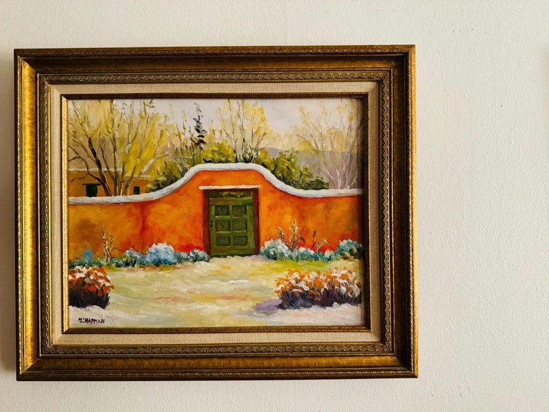 Marge Chapman California artist 1970s vintage oil painting on canvas