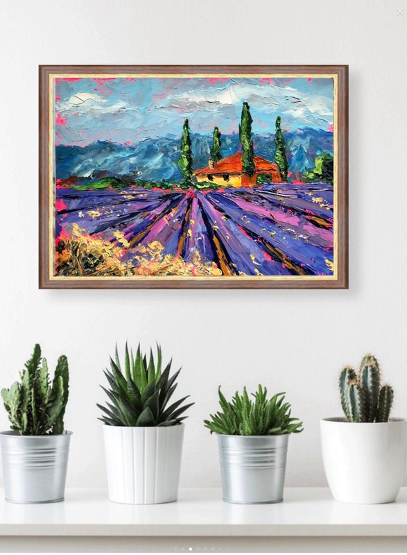 Original Art Tuscany Landscape 9x12 inch Italy Impasto Oil Painting gallery