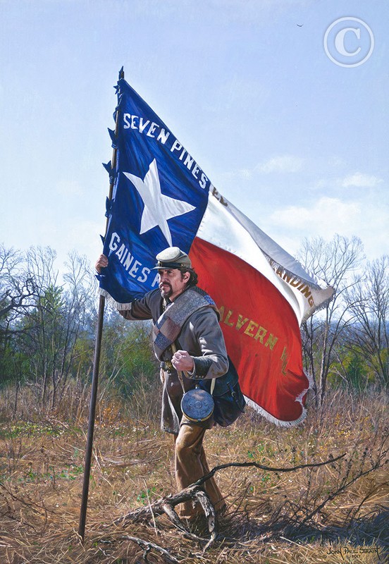 The Texas Battle Flag By John Paul Strain New Signed Archival Paper Giclée