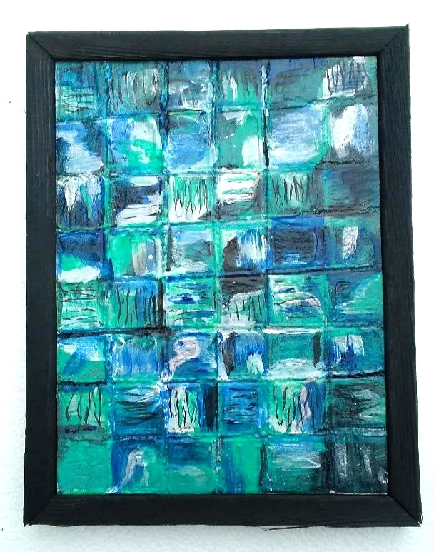 Cubic Painting Wall Art by DelMarq Framed