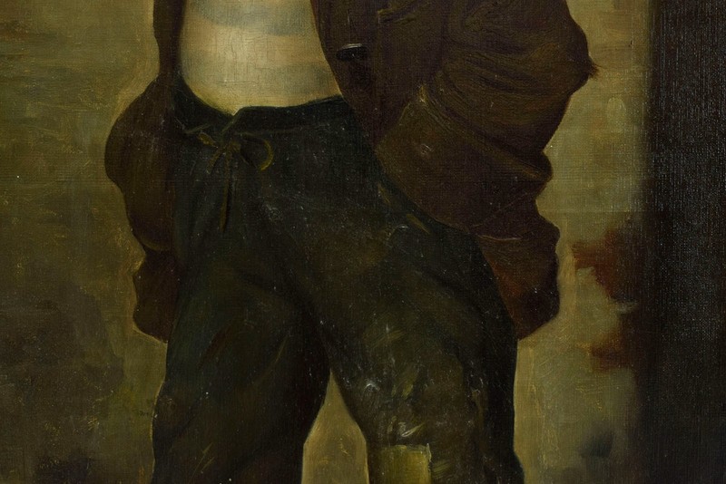 F. X. BRICARD 1881–1935, artwork up to €2800. “Smoking Rascal,” oil , attributed gallery