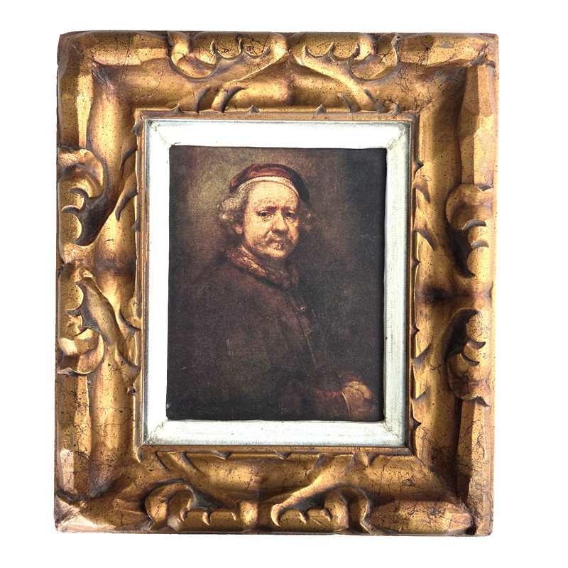 Reproduction Self Portrait Age of 63 Dutch artist Rembrandt van Rijn 16 x 14″