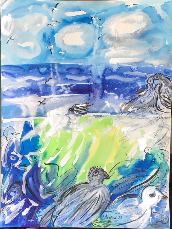 MORNING 5.Original Watercolor Painting