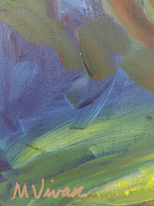 MONA VIVAR 11x14 Hand - Painted Landscape Acrylic Art - Canvas Wall Decor gallery