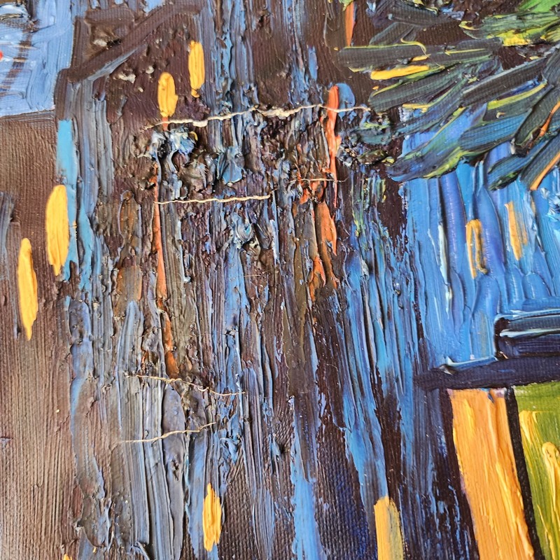 Hand Painted Replica “Cafe Terrace At Night” Vincent Van Gogh ~ 23x26 Canvas gallery